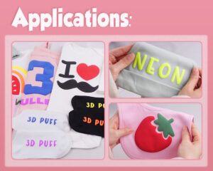 详情-10 3D PU Puff Heat Transfer Vinyl Roll for Tshirts